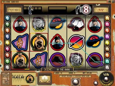 Мой любимый слот от компании Rival Reel Crime - Bank Heist 1