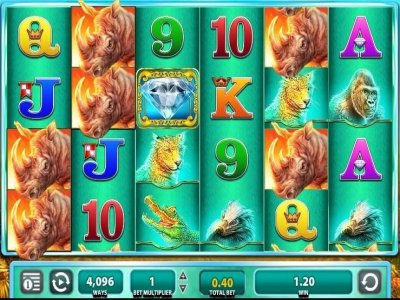 Самый популярный слот WMS Raging Rhino
